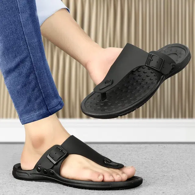 Slippers for Men (Black, 9)
