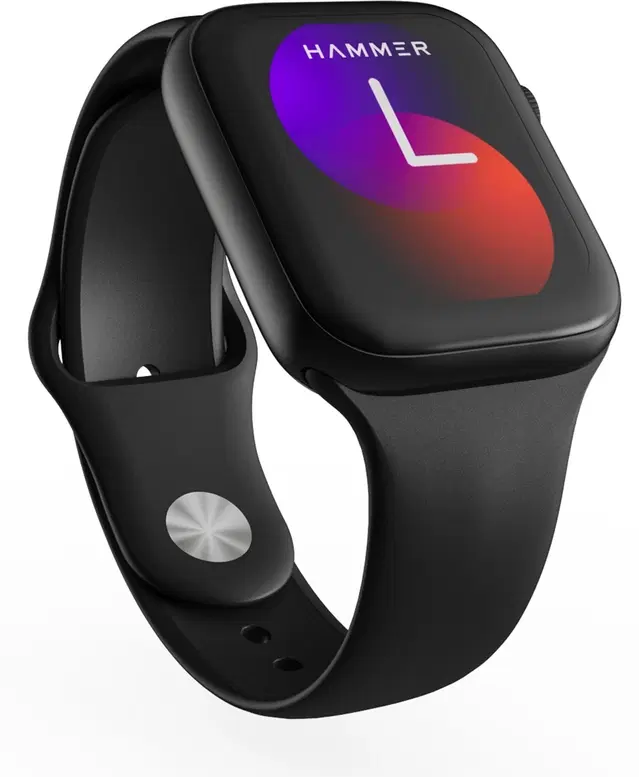 Hammer Ace 3.0 Largest 1.85" Ips Display Bluetooth Calling Smartwatch (Black Strap, Free)