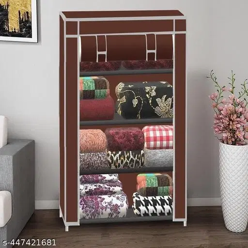 Metal 4 Layer Collapsible Multipurpose Rack, Brown