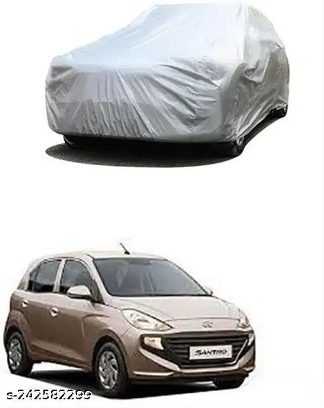 Taffeta Waterproof Car Cover for Hyundai Santro, Multicolor