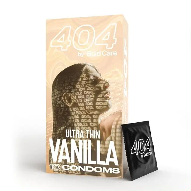Bold Care Pack of 10 404 Super Ultra Thin Vanilla Flavored Condoms - 404-SW-CON-VAN