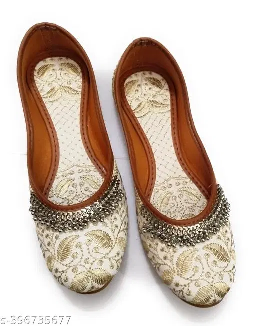  Fashionate Jutti for Women & Girls, White (4)