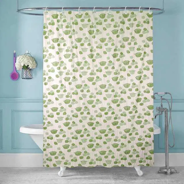 E-Retailer PVC Waterproof Shower Curtain, Green, 84X54 Inches, SPM-9