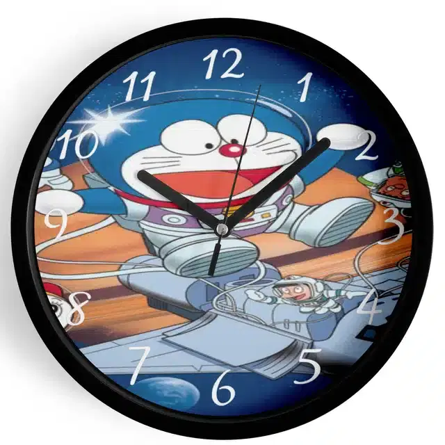 Doraemon Analog Wall Clock, Multicolor, 7 Inches