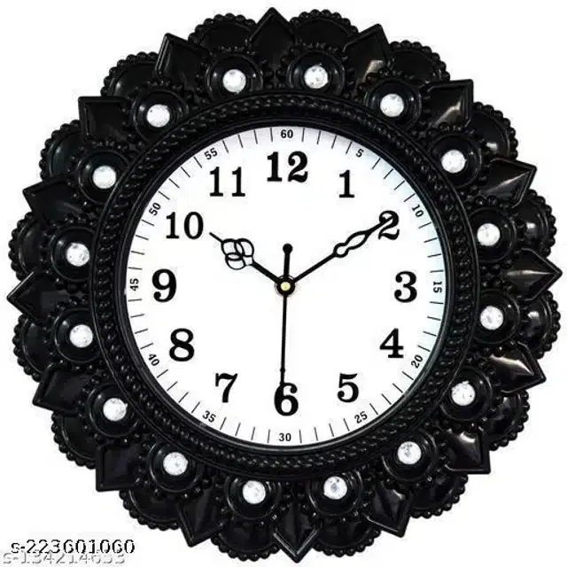 Designer Analog Wall Clock, Black & White