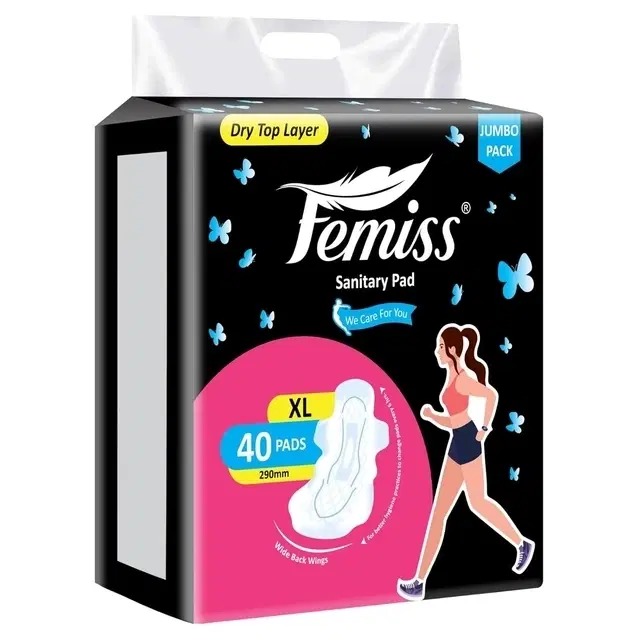 Femiss Dry Feel Sanitary Pads - XL (40 Pads)