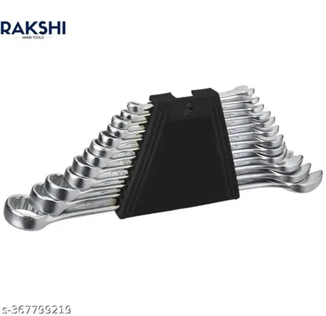 Combination Wrench Hand Tool Set, Silver, Set of 12