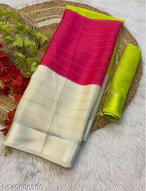 Georgette Printed Saree for Women, Multicolor (6.3 M)