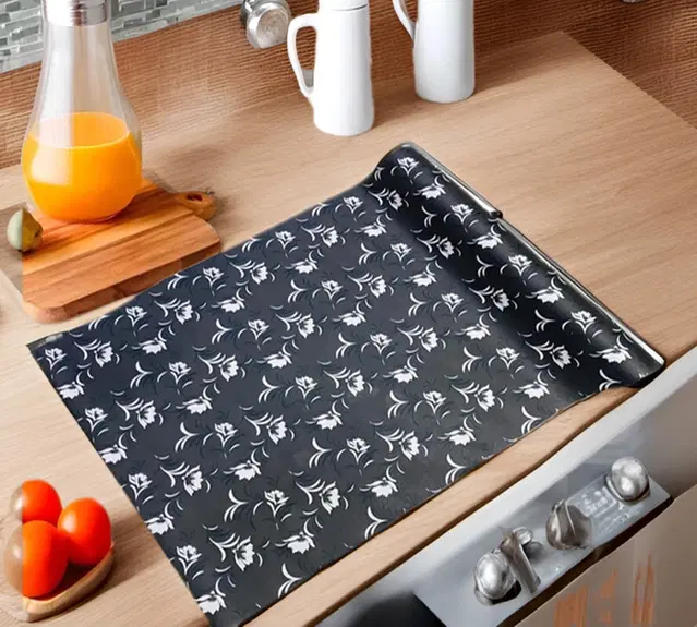 PVC Printed Shelf Mat Roll, Multicolor, 5 m