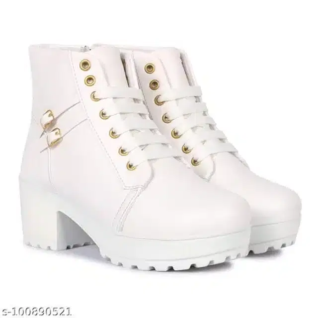 Boots for Women (White, 3)