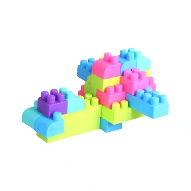 Plastic Educational Stem 60 Pcs Building Blocks Toy Set for Kids, Multicolor