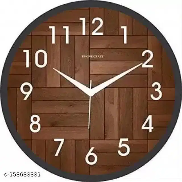 Designer Analog Wall Clock, Brown