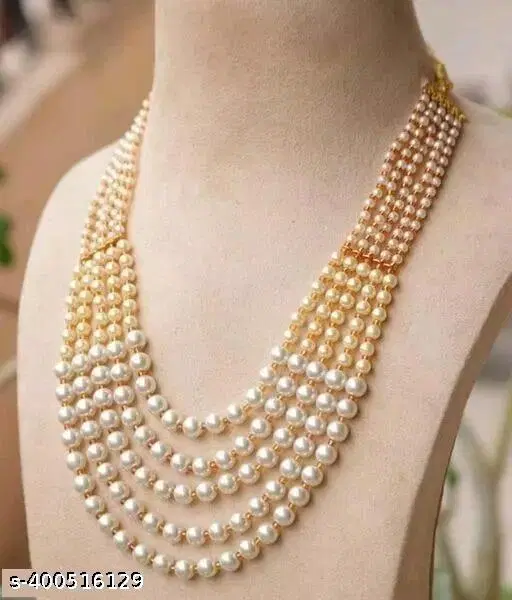 5 Layer Glass Bead Work Necklaces