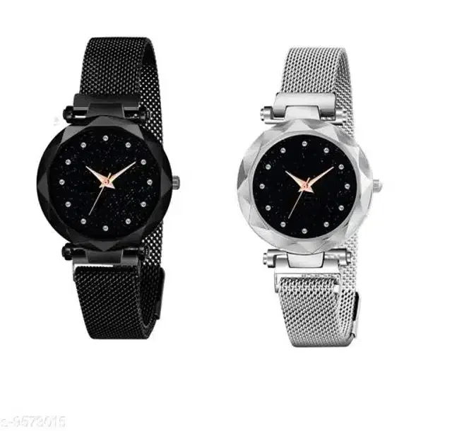 Analog Watch for Women, Pack of 2 (Multicolor)