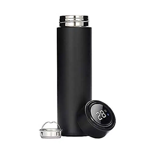 Ananta Stores Double Wall Vacuum Flask Insulated Thermos Travel Water Bottle, 500 Ml, Black, As-5