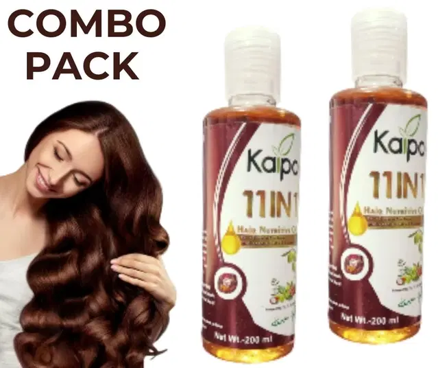 Kaipo 11 in 1 Herbal Hair Oil, 200 ml, Pack of 2