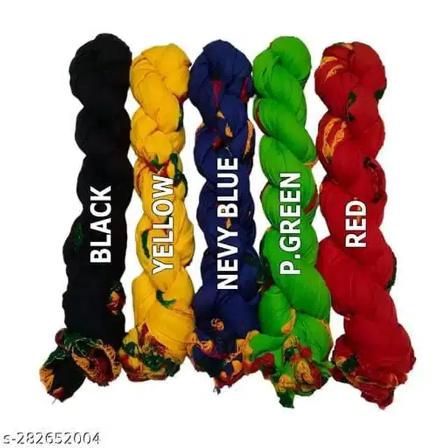 Dupatta for Women, Pack of 5 (Multicolor, 2 m)