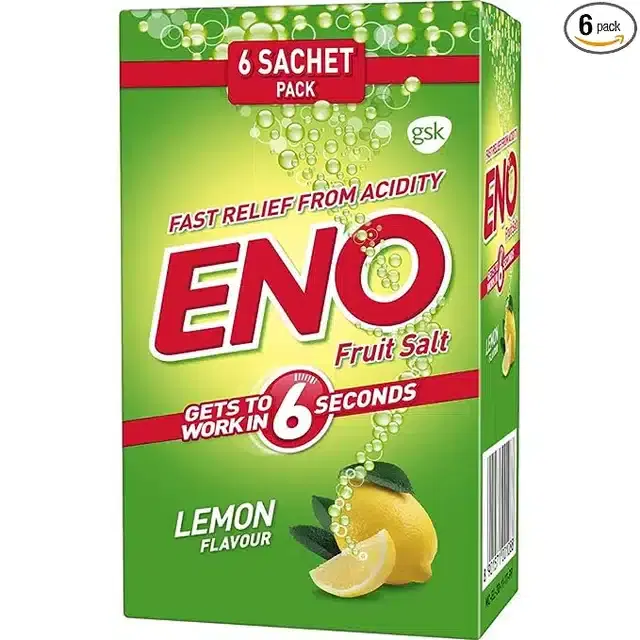 Eno Fruit Salt Lemon Flavour 5 g (Pack Of 6)