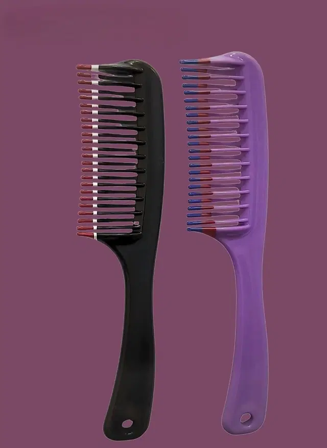 Basicare Wide Tooth Detangling Comb Pack of 2