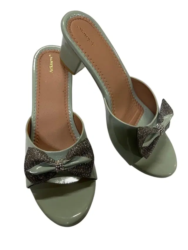 Acknew Women heels Strap, Light Green (5)