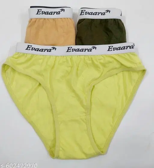 Pack of 3 Cotton Hipster Briefs for Women (Multicolor, 28)