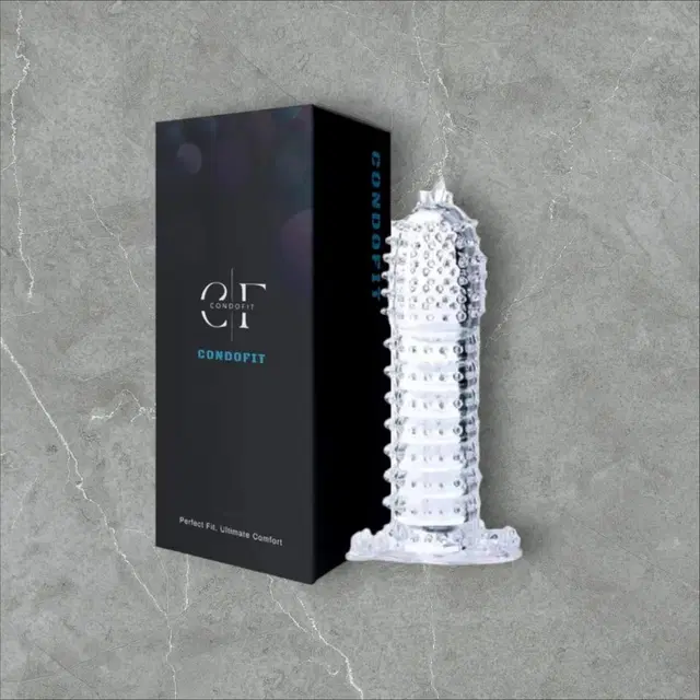 Crystal Dotted Reusable Condom for Men, Transparent, Pack of 1