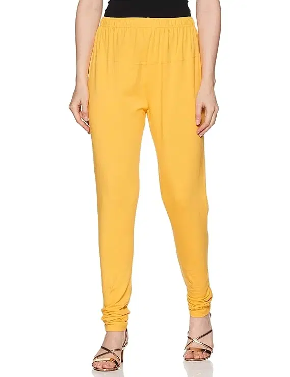 Rupa Cotton Lycra  CHURIDAR LEGGINGS for women, Beige (Free Size)