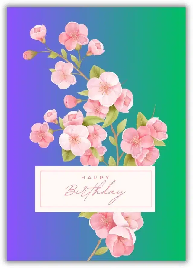 Birthday Greeting Card, Multicolor