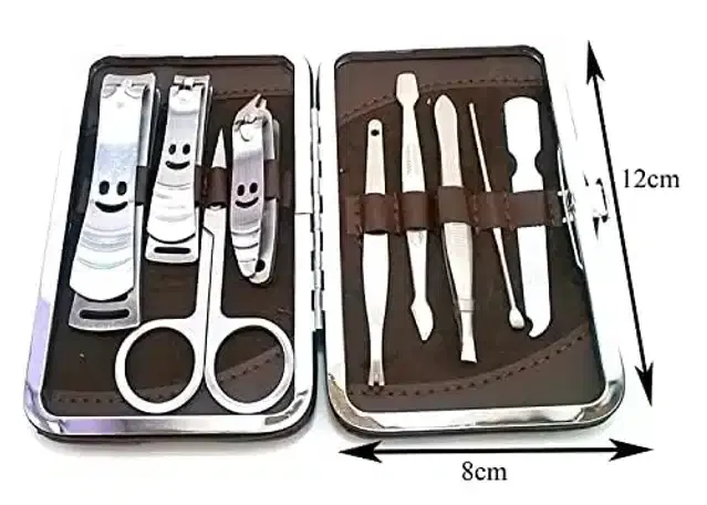 9 in 1 Manicure Tool Kit, Set of 1, Silver