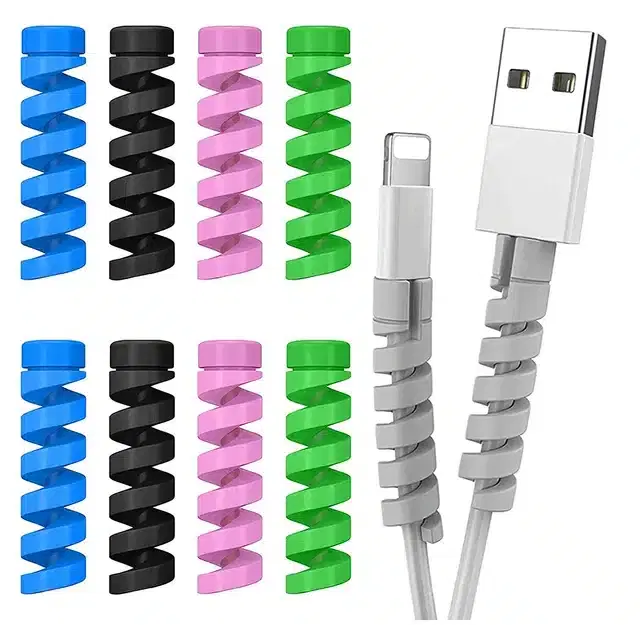 Cable Protectors, Pack of 8, Multicolor