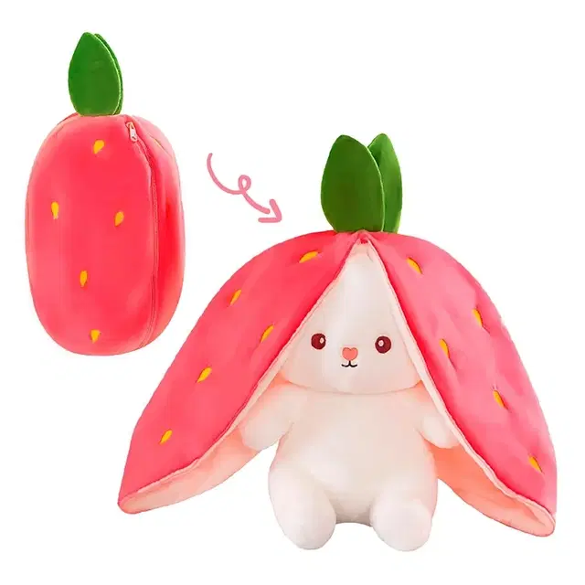 Kidology Reversible Bunny Carrot Soft Toy, Cute Plush Toy, 23 Cm