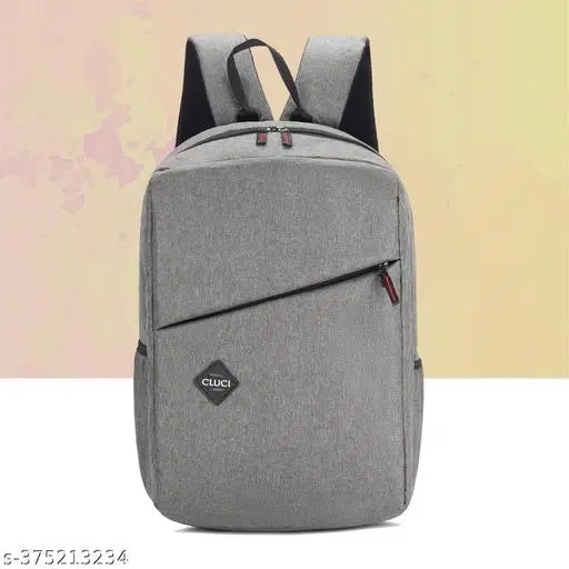 Canvas Backpack Bag, Grey