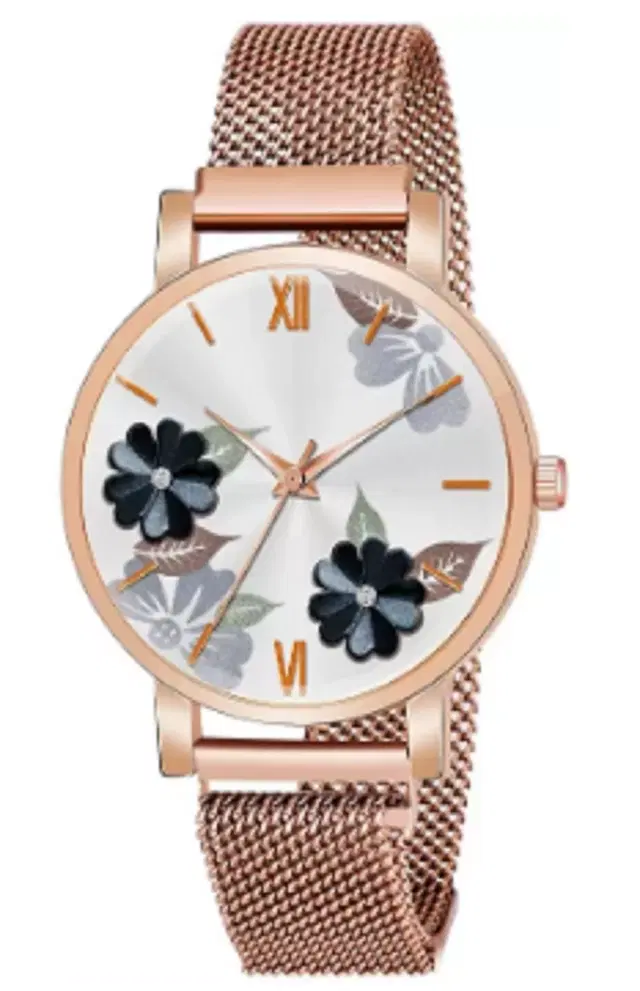 Metal Strap Analog Watch for Women & Girls (Multicolor)