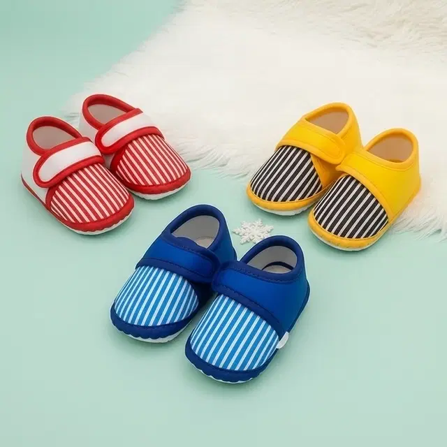 Booties for Infant (Multicolor, Pack of 3 (0-3 Months)