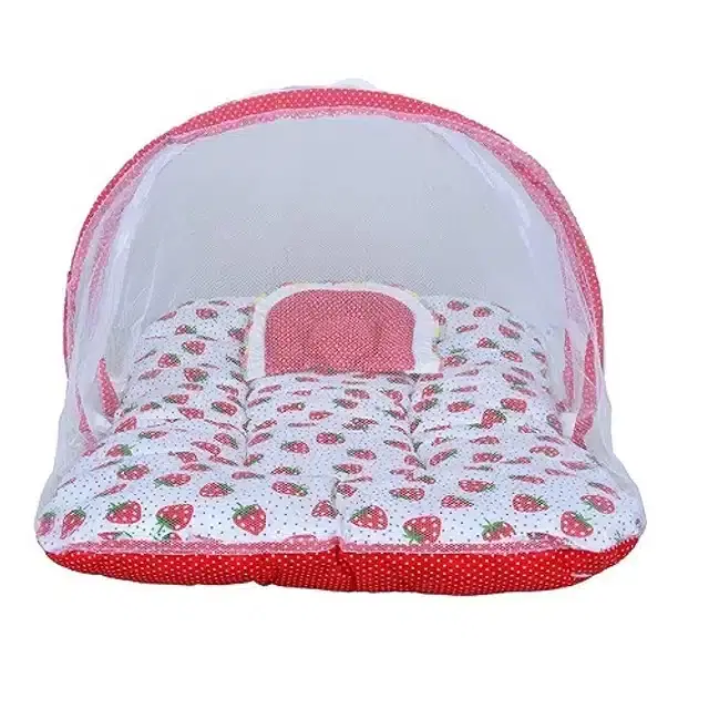 Cotton Bed with Mosquito Net for Kids, Assorted