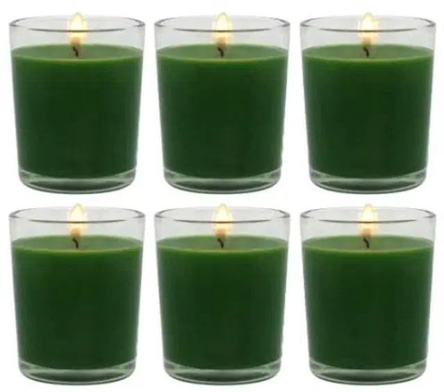 Votive Glass Candles, Multicolor, Pack of 12