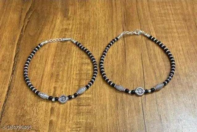 Alloy Anklets for Women, Pack of 2 (Multicolor)