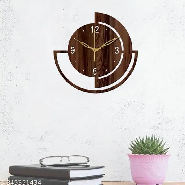 Wooden Wall Clock, Brown