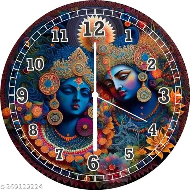 Plastic Wall Clock, Multicolor