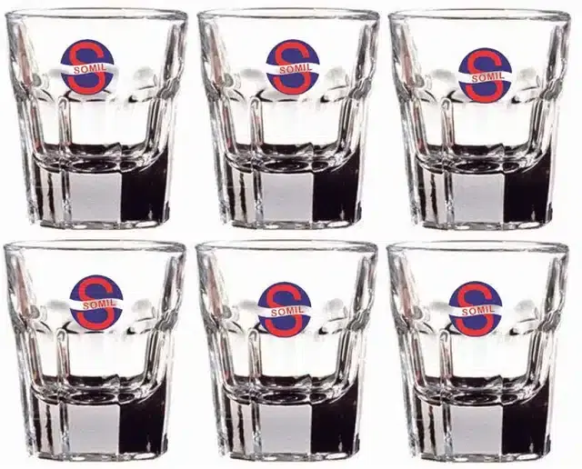 Liquor cum Cocktail Glasses, Transparent, 250 ml, Pack of 6
