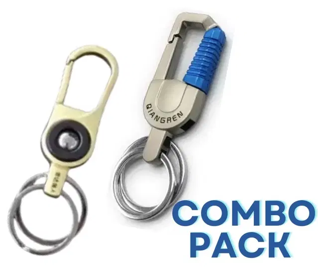 Metal Stylish Key Chain, Multicolor, Pack of 2