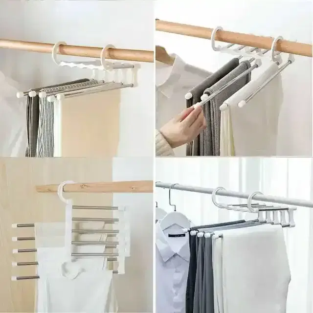 5 in 1 Pant Rack Stainless Steel Multi-Functional Shelves