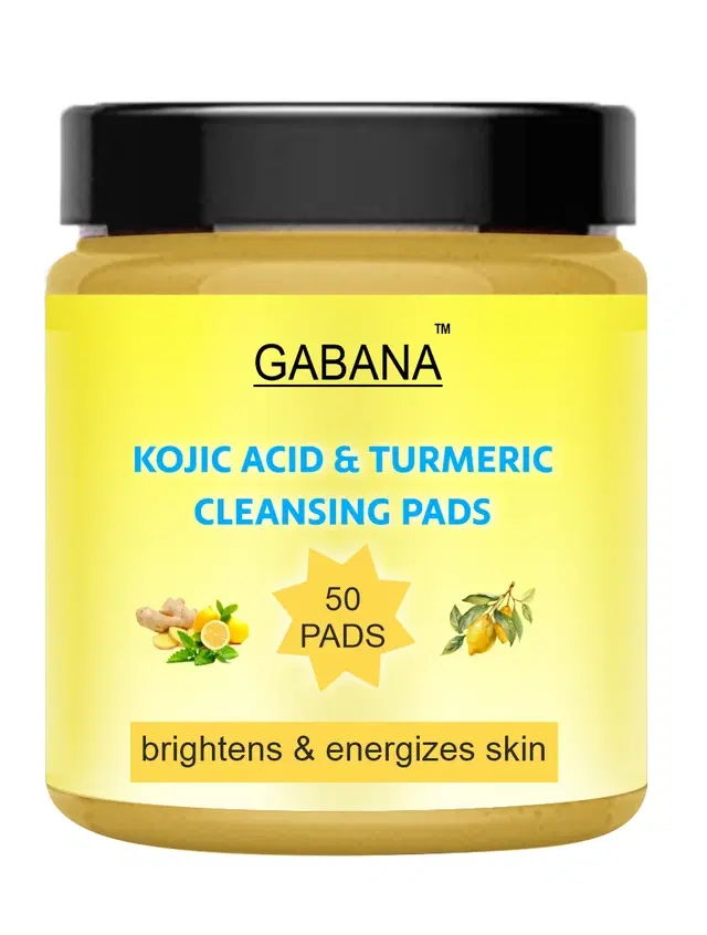 Gabana Turmeric & Kojic Acid 50 Pcs Cleansing Pads, Pack of 1