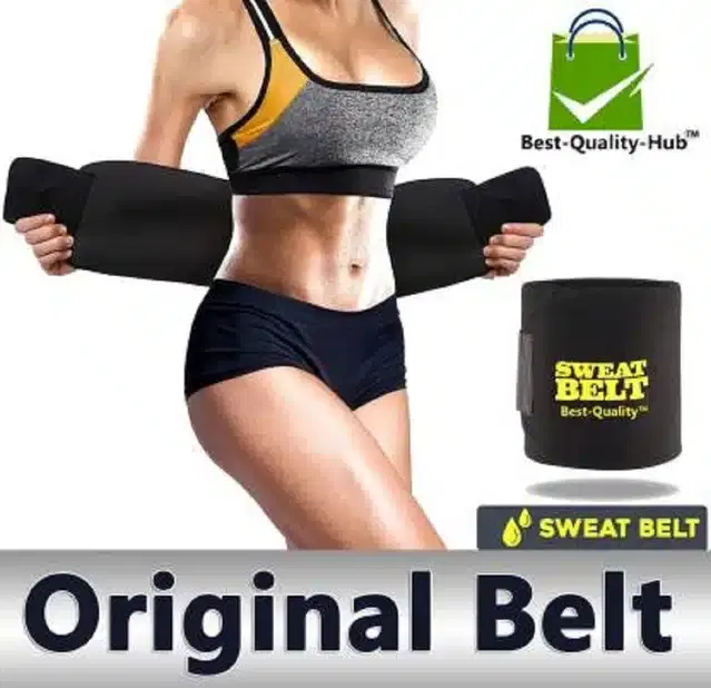Professional Sweat Slim Belt for Weight Loss, Black