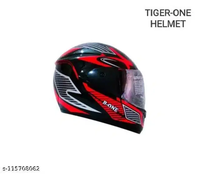 Full Face Helmet For Men, Black & Red