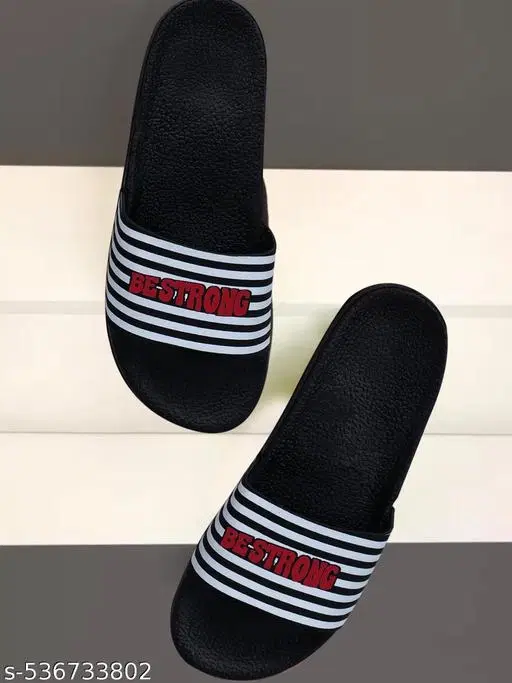 Sliders for Men, Black & Red (4)