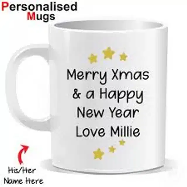 Ceremic Printed Coffee Mug, White, 350 ml