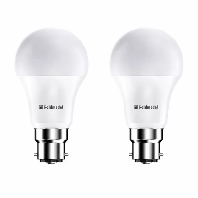 Goldmedal 9W B22 Led Bulb, White [Pack of 2]