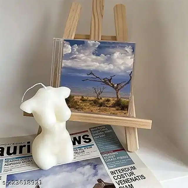 Women Torso Shaped Candle, White