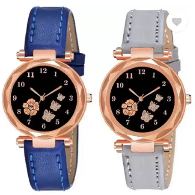 Analog Watch for Women, Pack of 2 (Multicolor)